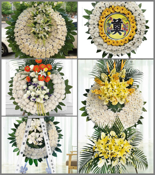 山东青岛莱西市沽河街道东沙埠村花圈速递